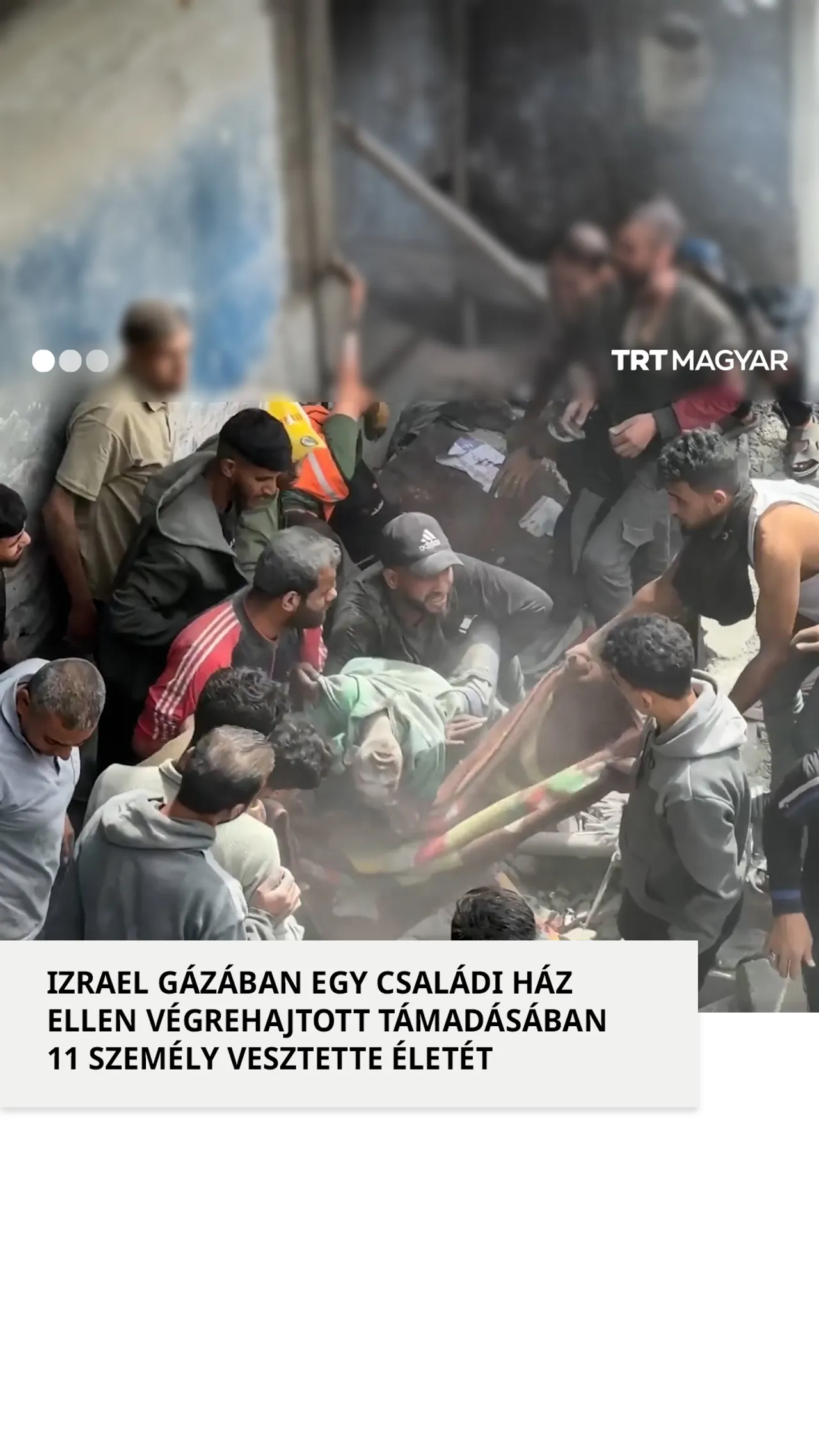 Gázában egy izraeli támadás következtében legalább 11 személy vesztette életét